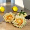 Selyem Rózsafej – Napfény sárga elegancia (8 cm)