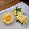 Selyem Rózsafej – Napfény sárga elegancia (8 cm)