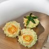 Selyem Rózsafej – Napfény sárga elegancia (8 cm)