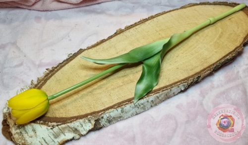 GUMI TULIPÁN REAL TOUCH SZÁL 40 CM sárga