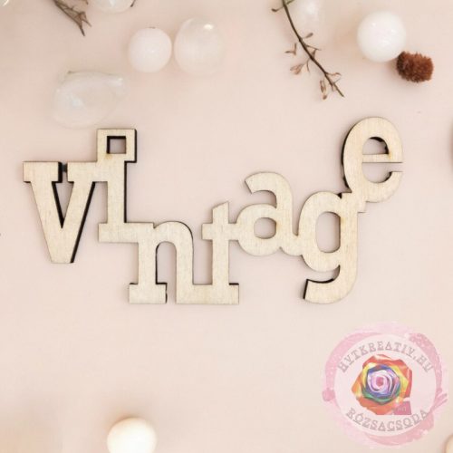 Fa felirat- Vintage