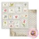 Scrapbook papír kétoldalas - Romantic Garden House címke