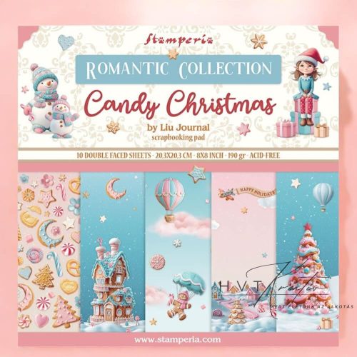 Candy Christmas – Karácsonyi Mesepapír Tömb (20,3×20,3 cm)