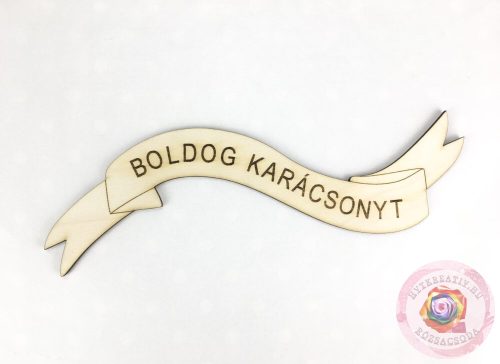 NATÚR FA - "BOLDOG KARÁCSONYT" SZALAG 23CM