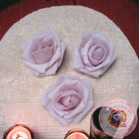 Polifoam rózsafej 7 cm lilás 