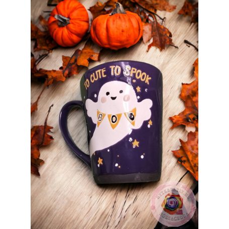 Halloween bögre "To cute to spook" lila