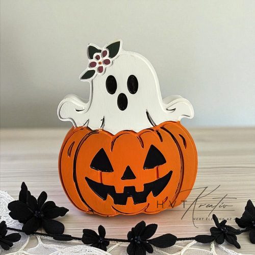 Tökös Szellem – kézműves Halloween dekoráció