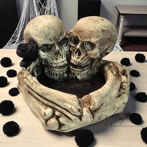 Szerelmes Csontvázpár Mécsestartó – Halloween Dekor