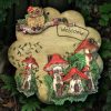 Gombaházikó Szett – Kézzel festett Jesmonite díszek (4 db)