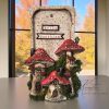 Gombaházikó Szett – Kézzel festett Jesmonite díszek (4 db)