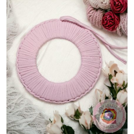Kézműves Horgolt alap 20 cm világos rózsaszín