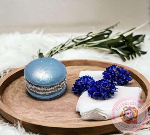 Kézműves Macaron gyöngyházkék