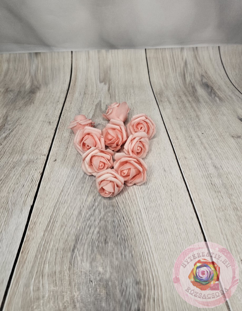 Polifoam rózsafej 4 cm púder barack